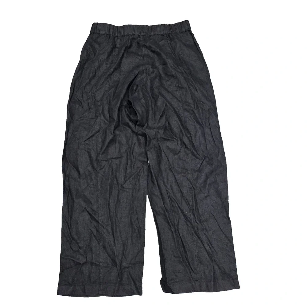 Zara Black Wide Leg Y2K Pants Trousers Small A004316